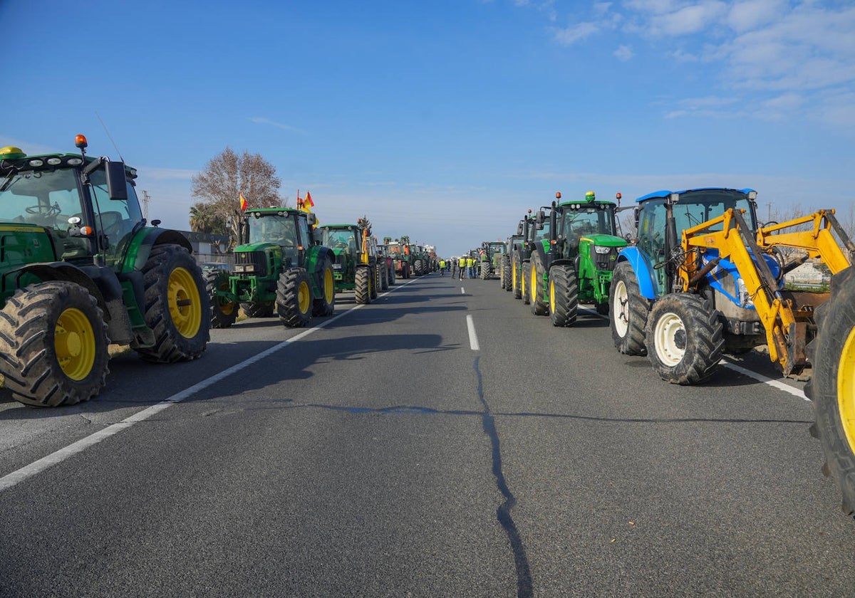 Corte de carretera la semana pasada en la A4.