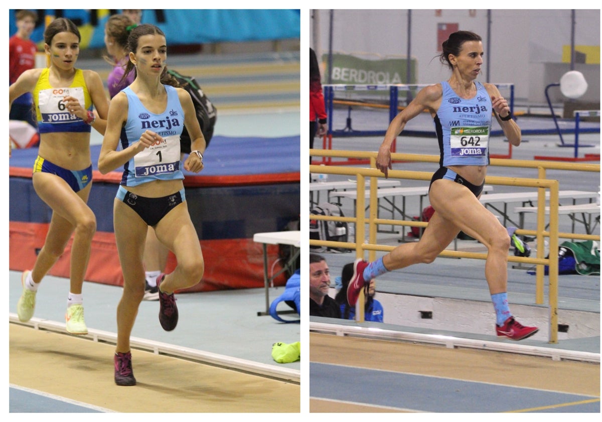 Imagen principal - Madre e hija, rivales por un día en el Campeonato de España de atletismo