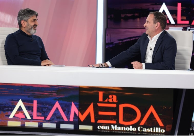 Manolo Castillo y Arun Mansukhani en el plató de 'La Alameda', este jueves.