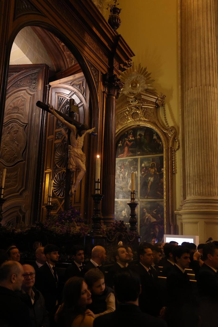 El Cristo de Ánimas de Ciegos preside el Vía crucis oficial de la Agrupación de Cofradías de Málaga