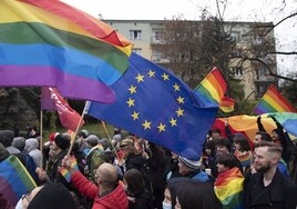 Manifestación en defensa del colectivo LGTBI en Polonia.