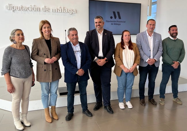 Diputados, alcaldes y portavoces socialistas, esta mañana.