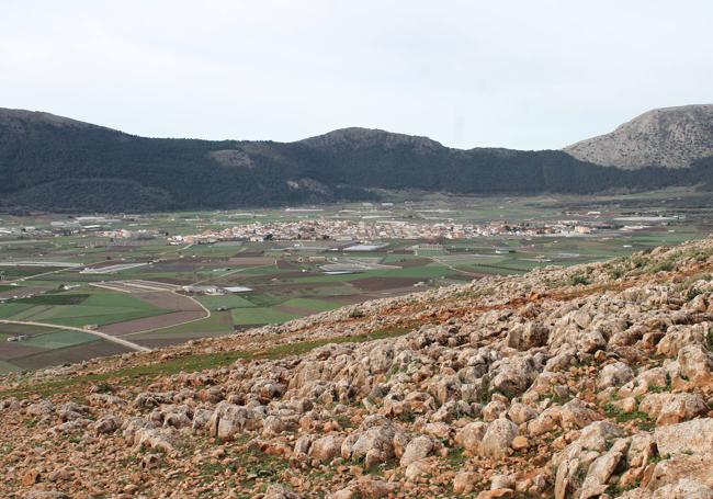 Vista del 'polje' o de depresión de Zafarraya