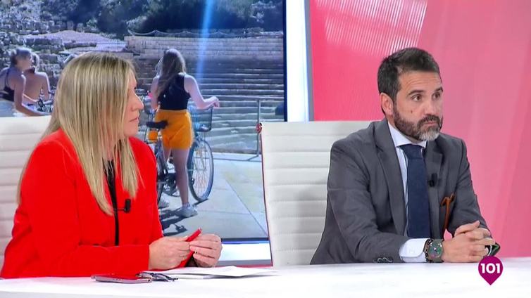Jacobo Florido, concejal de Turismo del Ayuntamiento de Málaga, en el programa de televisión 'La Alameda'