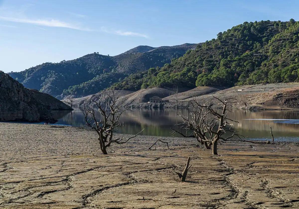 Situación del embalse de La Concepción, hace algunos días.