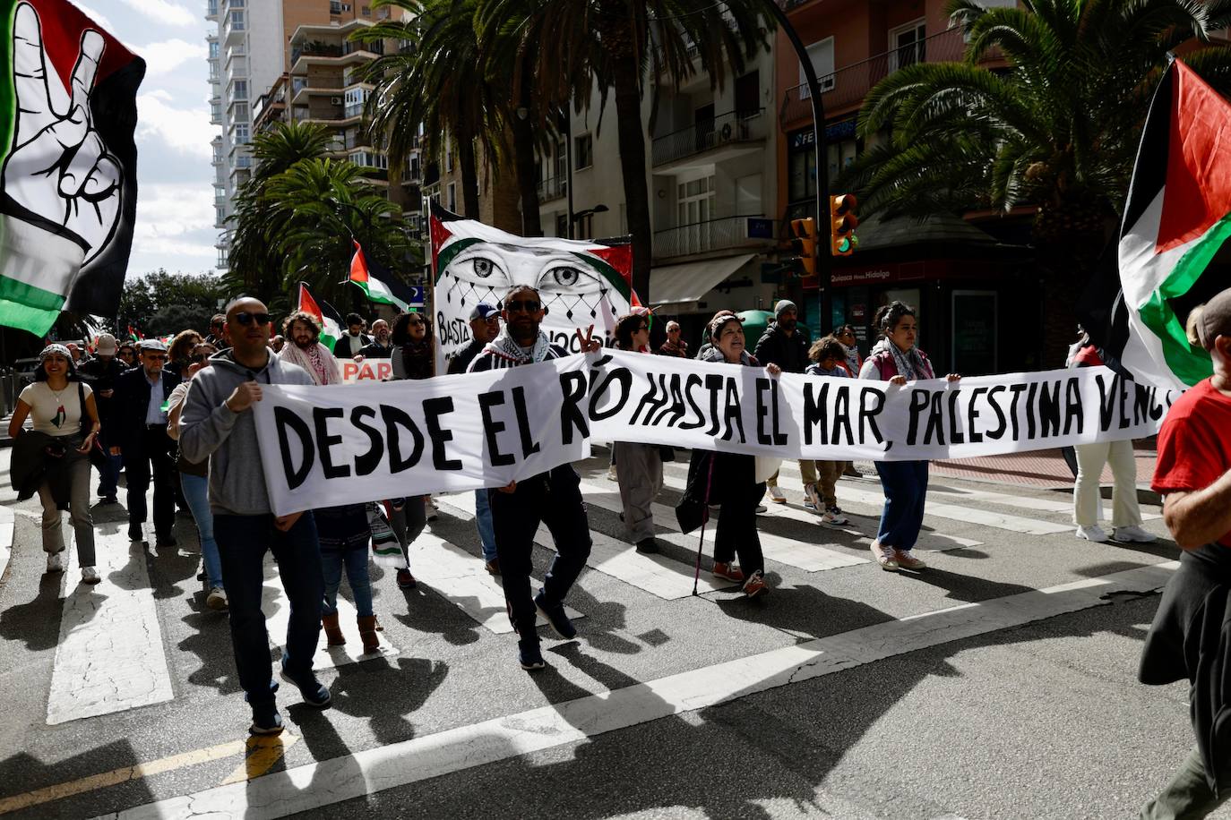 Manifestación en Málaga por la paz en Gaza