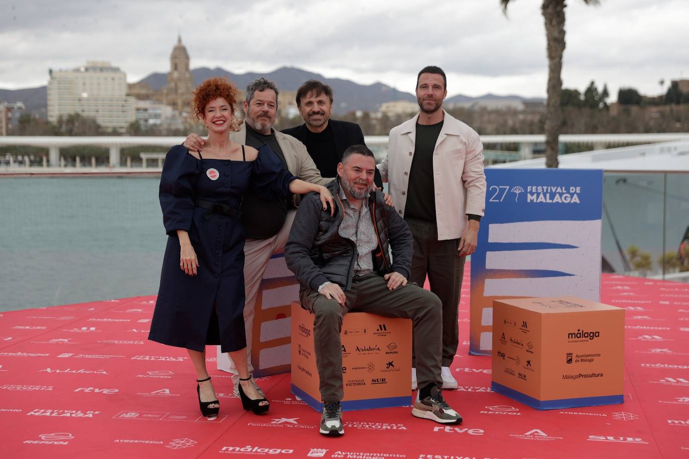 Presentación de la película 'Por tus muertos'. Dirigida por Sayago Ayuso, cuenta en el reparto con actores como Jorge Sanz, José Mota, Marta Belenguer o Carles Francino.