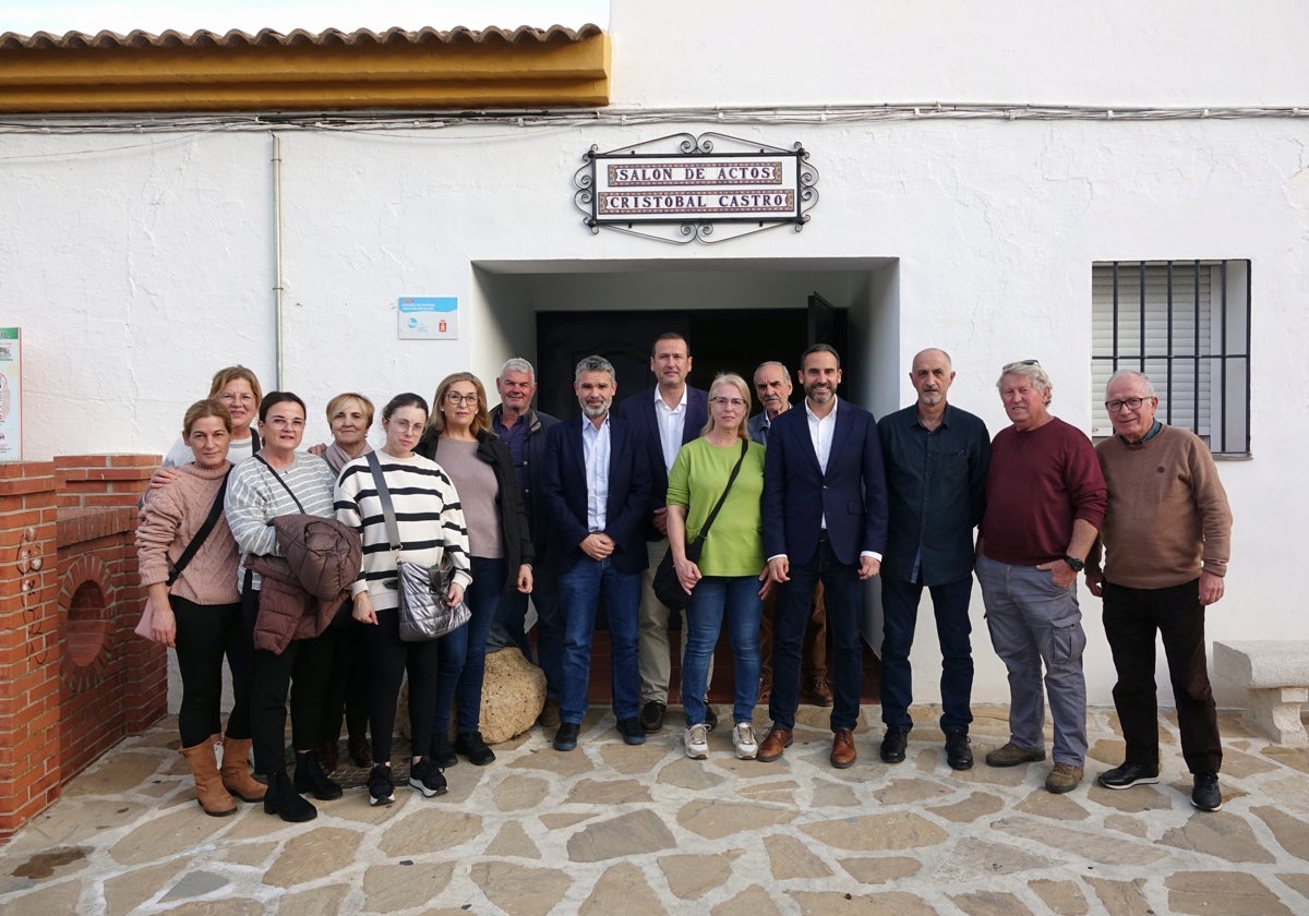 Pérez, en la sede de la agrupación de Valle de Abdalajís.