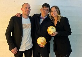 Diego Aguilar, Pablo Berzosa y Cristina Cánovas, tras la gala.