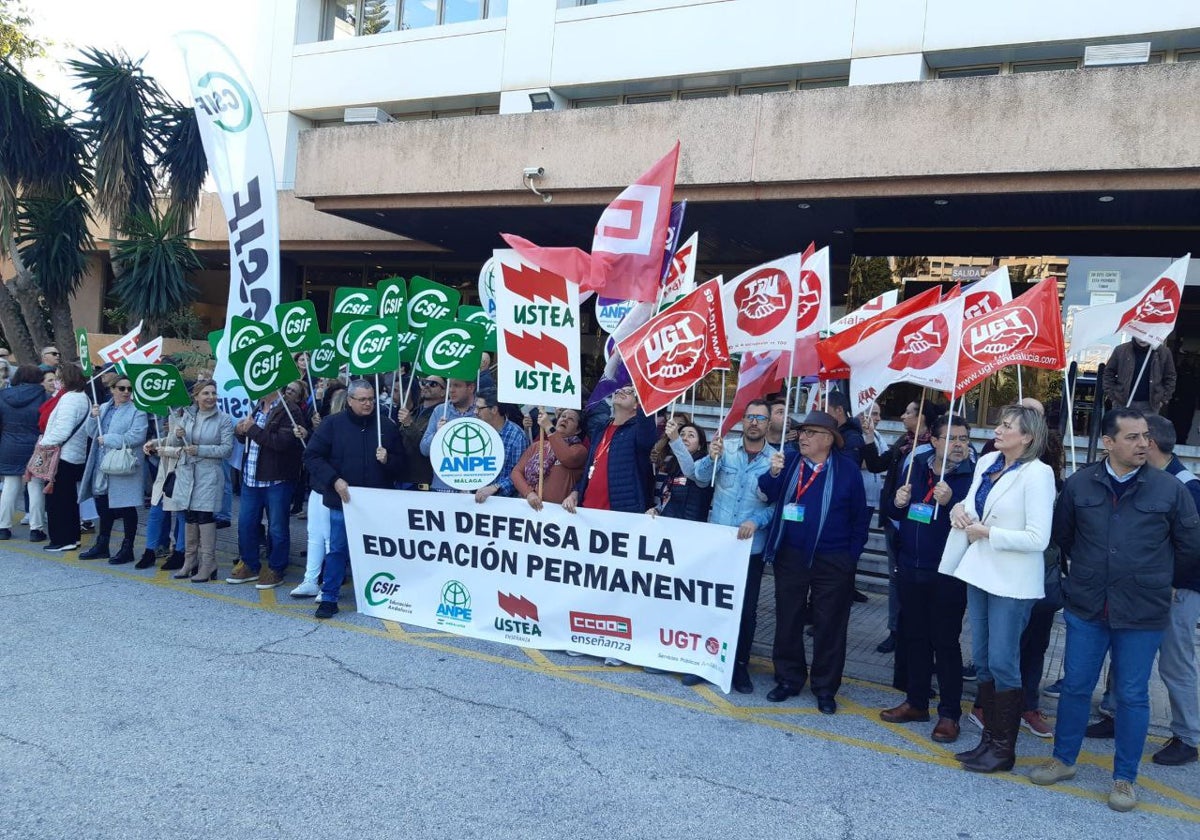 Concentración sindical este mediodía en Málaga.