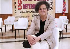 Soledad Ruiz, en el congreso de 2021 que dio lugar a su elección al frente del sindicato en la provincia