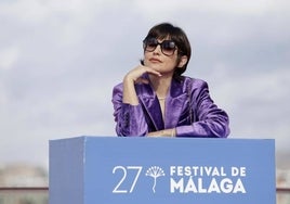 Verónica Echegui posa en el Festival de Málaga.