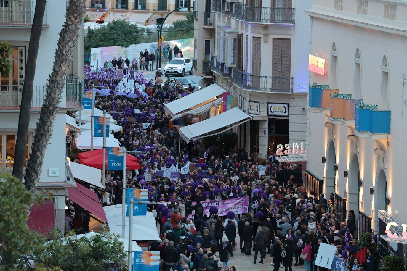 Manifestación por el 8M en Málaga