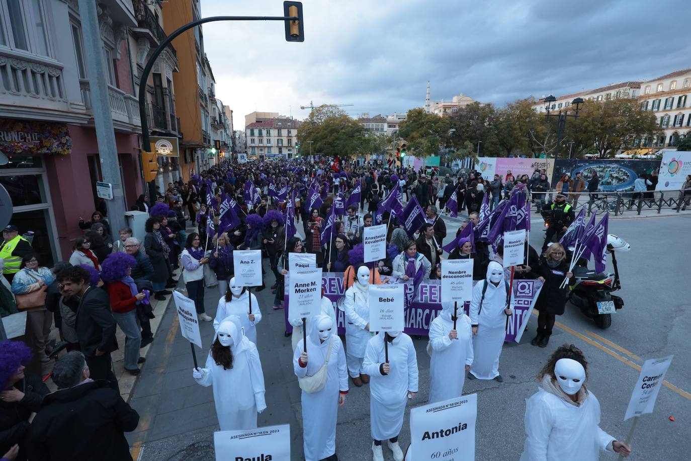 Manifestación por el 8M en Málaga