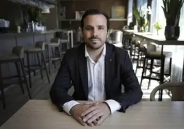 El exministro de Consumo, Alberto Garzón, en una entrevista a SUR.