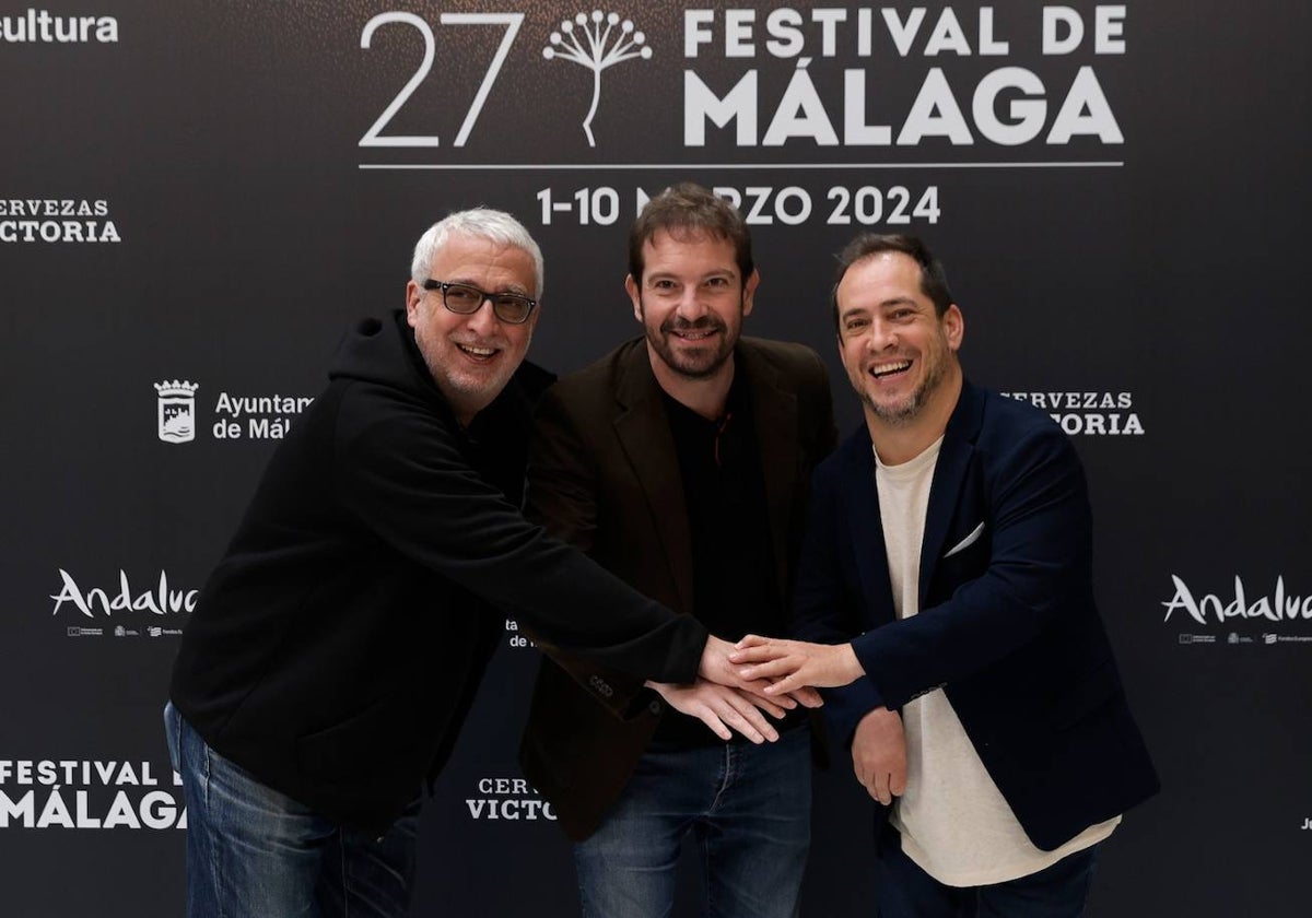 Leo Harlem, Joaquín Mazón y El Langui, en la presentación.