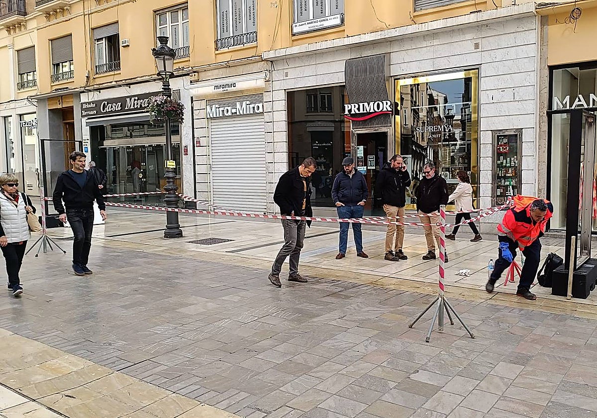 Prueba realizada esta mañana en la calle Larios.