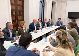 Reunión de los alcaldes del Valle del Guadalhorce junto a la delegada de la Junta de Andalucía en Málaga, Patricia Navarro.