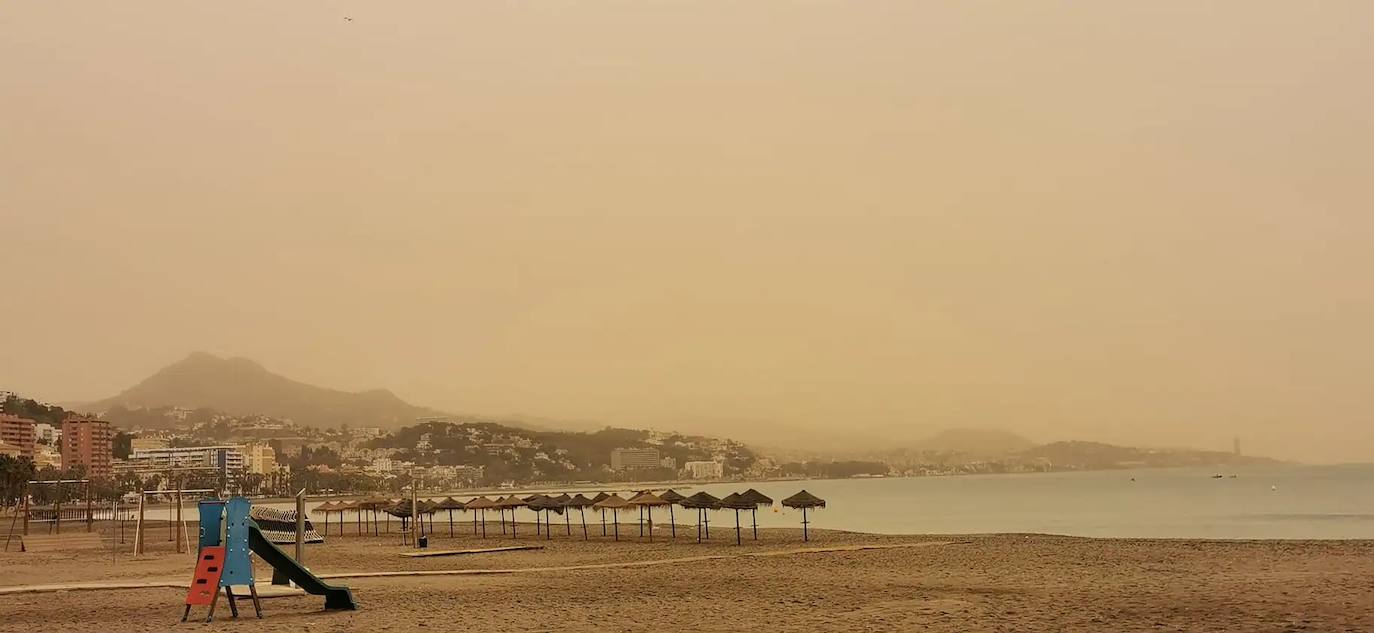Dos años de la histórica calima y lluvia de barro que pintó Málaga de naranja