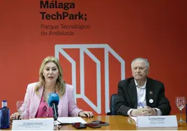 Carolina España y Felipe Romera, presidenta y director general de Málaga TechPark.