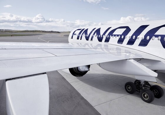 Vista de uno de los aviones que componen la flota de esta compañía.