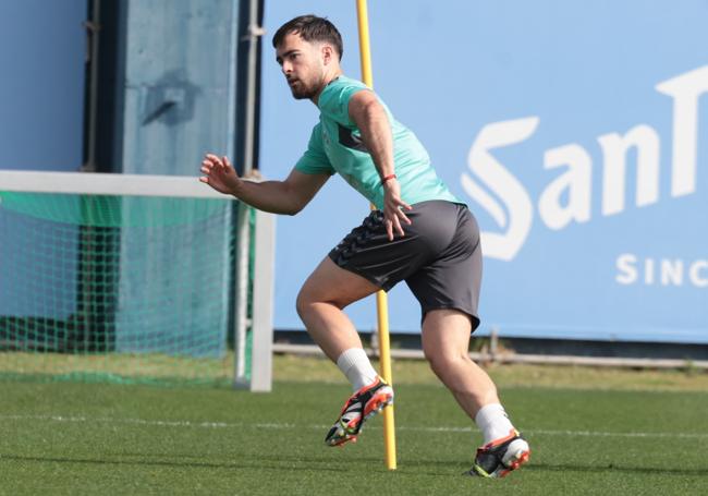 Ramón, en un entrenamiento reciente con el Málaga.