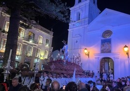 Imagen de la procesión del Cautivo y la Virgen de los Desamparados de Nerja, que fue suspendida por la lluvia el pasado Miércoles Santo.