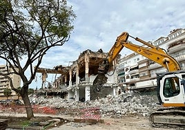 Avance de las obras, donde se están realizando los últimos trabajos de demolición.