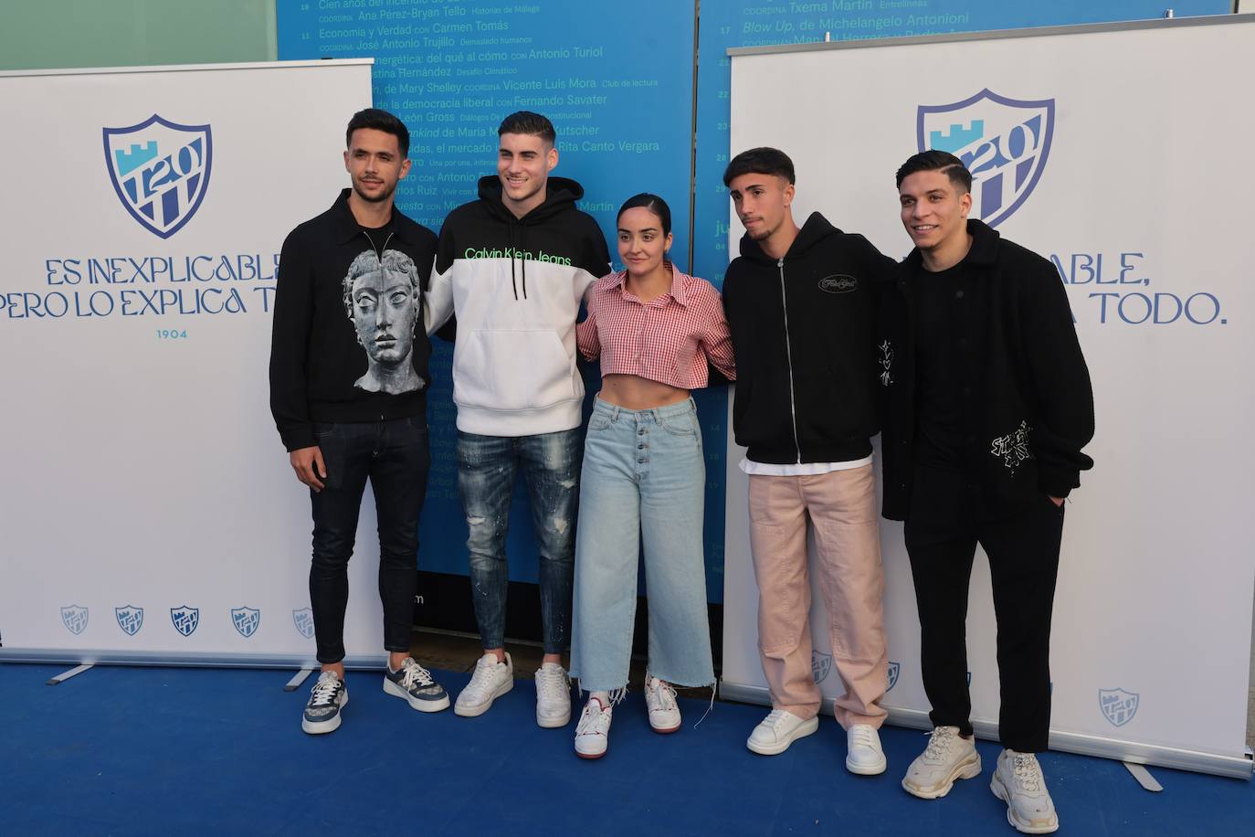 Presentación de la camiseta del Málaga para su 120 aniversario