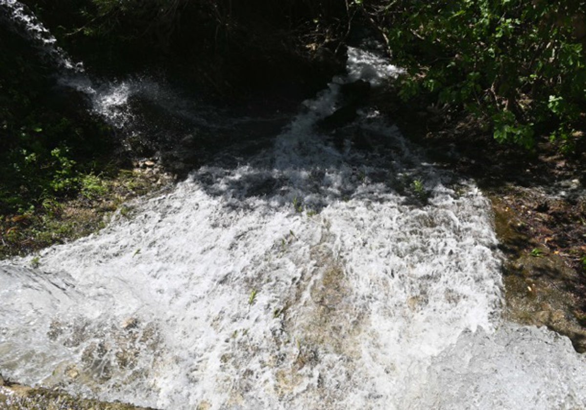 Tras meses seco, el nacimiento del río Molinos ha vuelto a brotar de la Sierra Blanca en Istán.