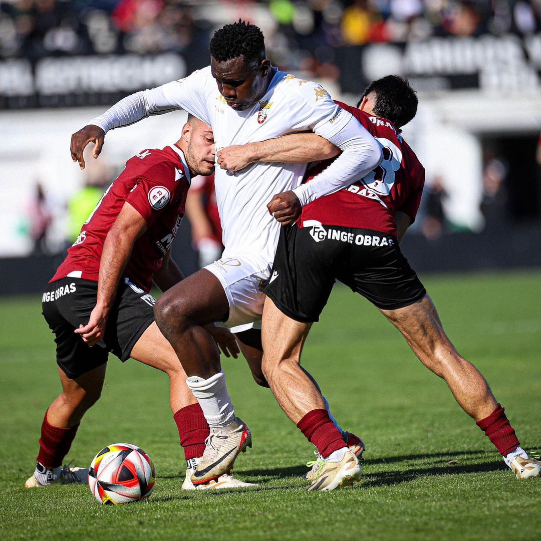 Uche, en un partido de esta temporada con el Ceuta.