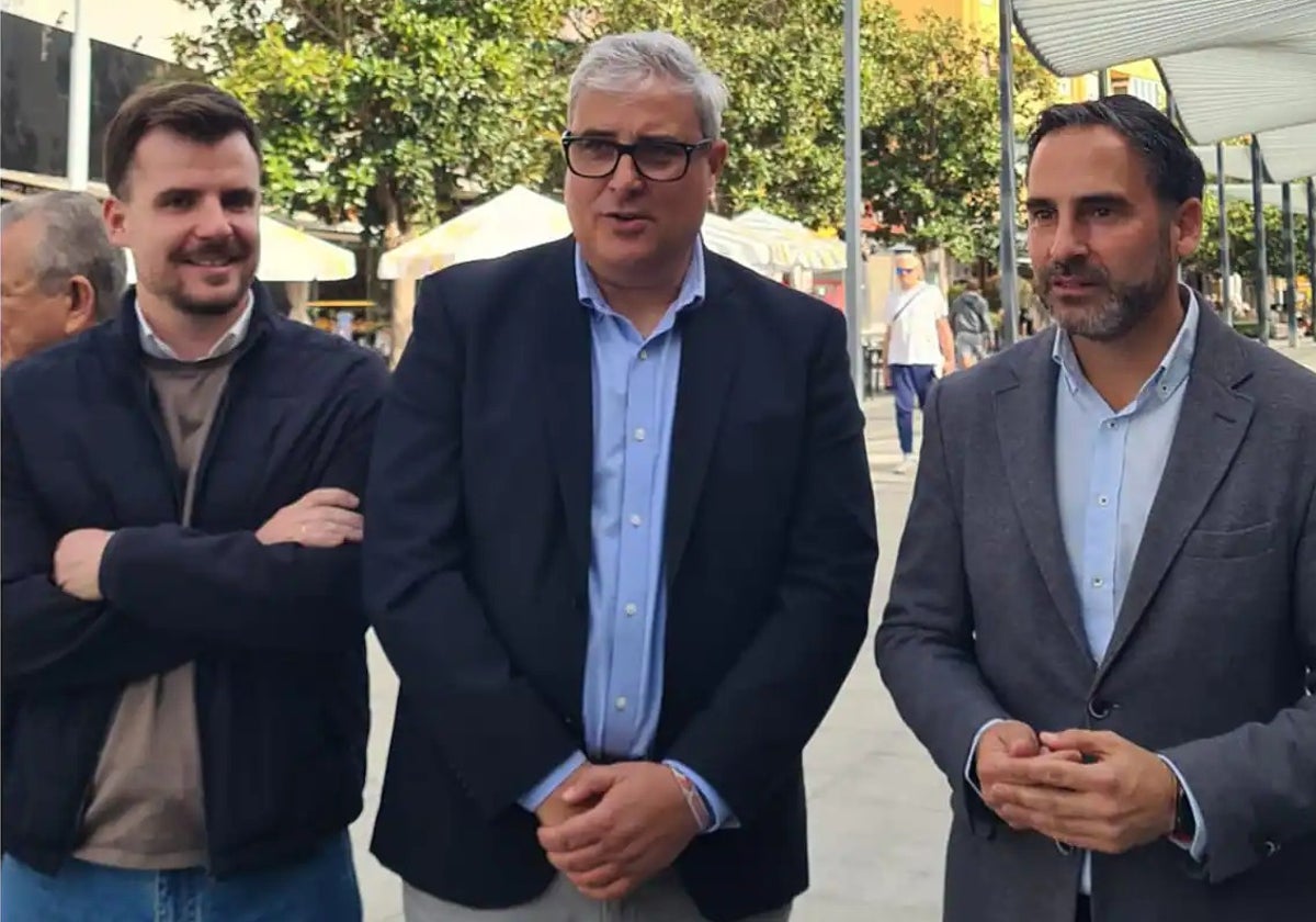 Jorge Padilla, Antonio Navarro y Dani Pérez, de izquierda a derecha, en una imagen de archivo.