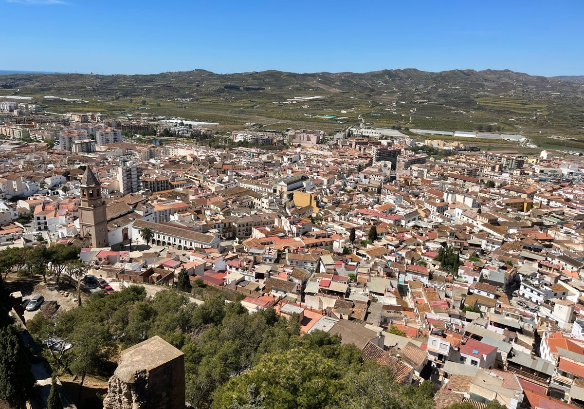 Vista panorámica del casco urbano veleño desde la zona de La Fortaleza.