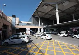 Taxis en el Aeropuerto de Málaga.