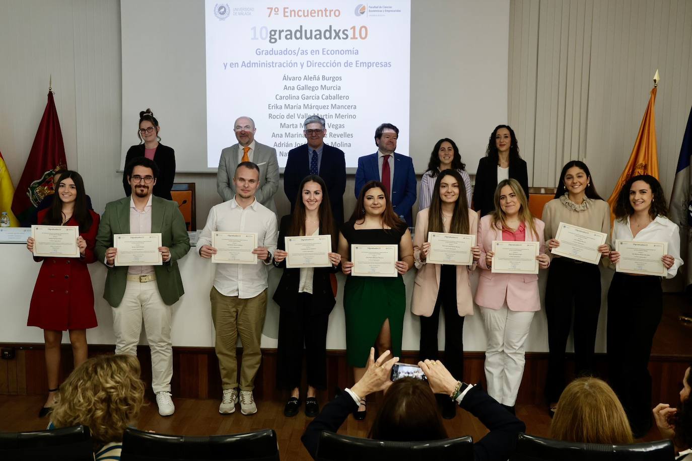 Natalia Sánchez Peláez, Álvaro Aleñá Burgos, Adrián José Reyero Molina, Carolina García Caballero, Erika María Márquez Mancera, Rocío del Valle Martín Merino, Marta Martínez Vegas, Ana Gallego Murcia y Ana María Muñoz Revelles.