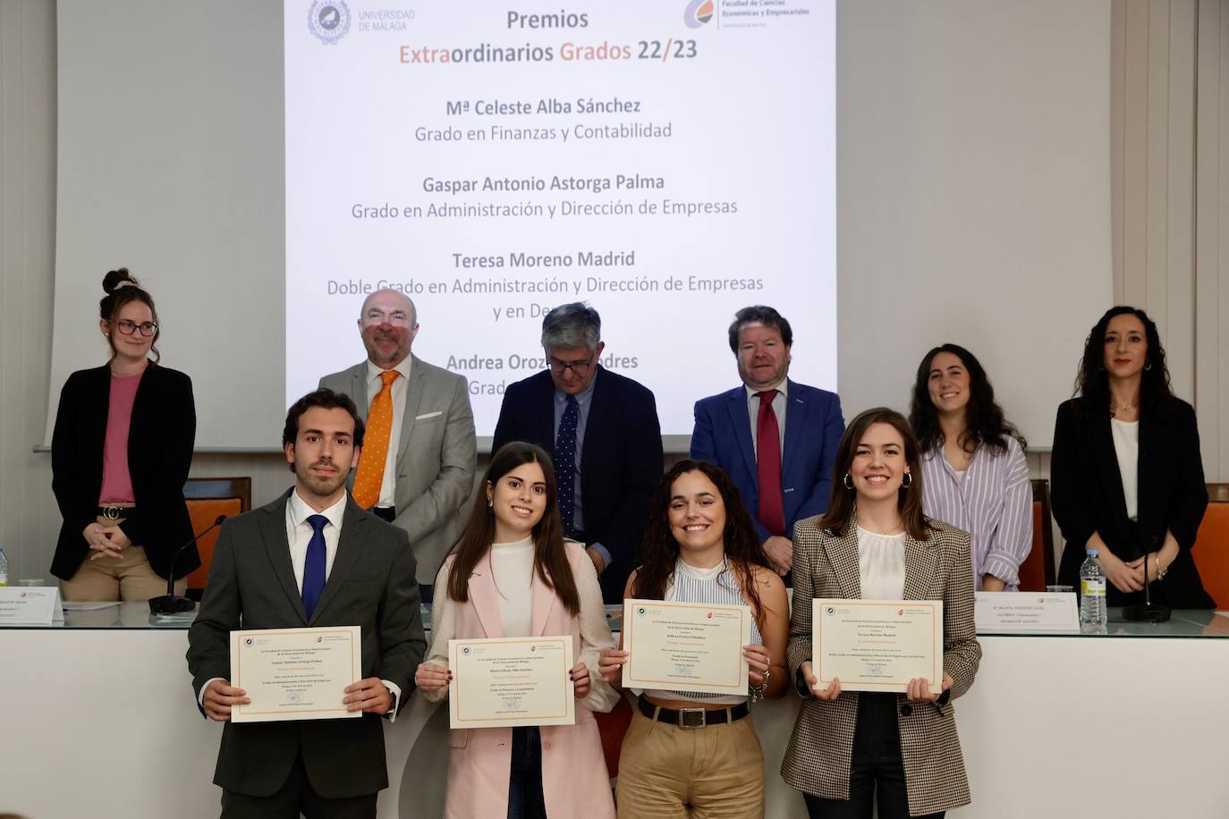 Gaspar Antonio Astorga Palma, María Celeste Alba Sánchez, Andrea Orozco Villodres y Teresa Moreno Madrid.