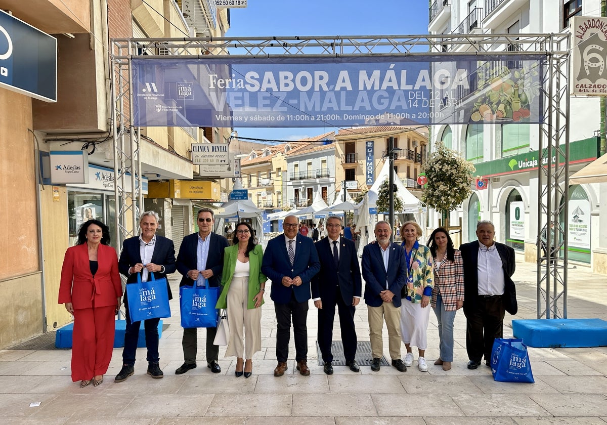 Acto de inauguración de la feria gastronómica, este viernes en Vélez-Málaga.