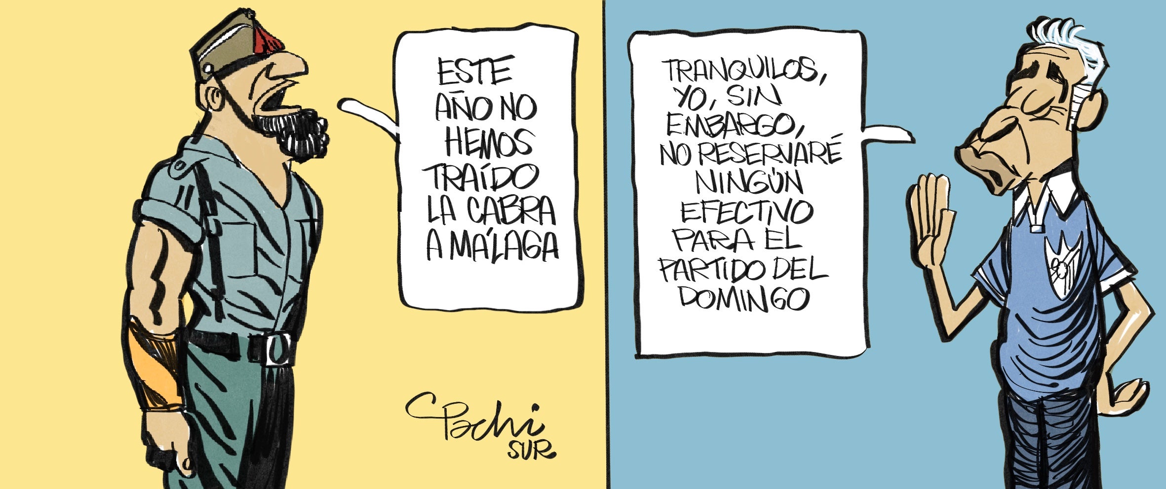 Las viñetas de Pachi sobre la actualidad del Málaga, Unicaja y el deporte