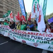 La última huelga conjunta, en marzo de 2020, en protesta por el decreto de escolarización.