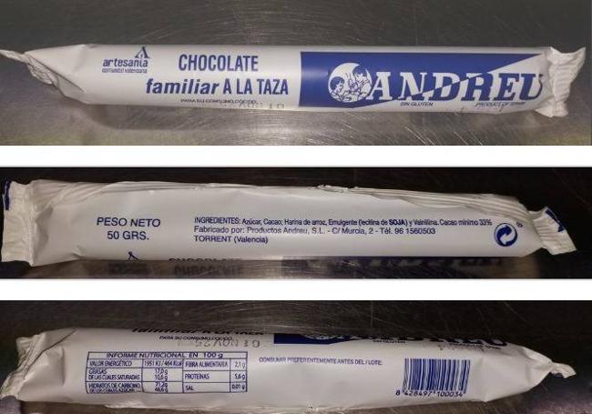 Imagen del producto retirado por la presencia de proteínas de la leche no incluida en el etiquetado.