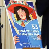 Presentación del cartel de la Feria del Libro, este miércoles, en el Ayuntamiento.