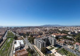 Vista desde una de las viviendas más altas cuanto todavía estaban en obras.