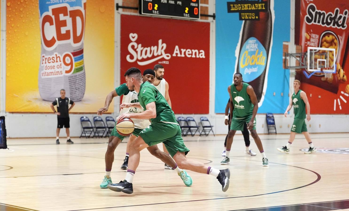 El Unicaja se entrena en la pista del Partizán de Belgrado