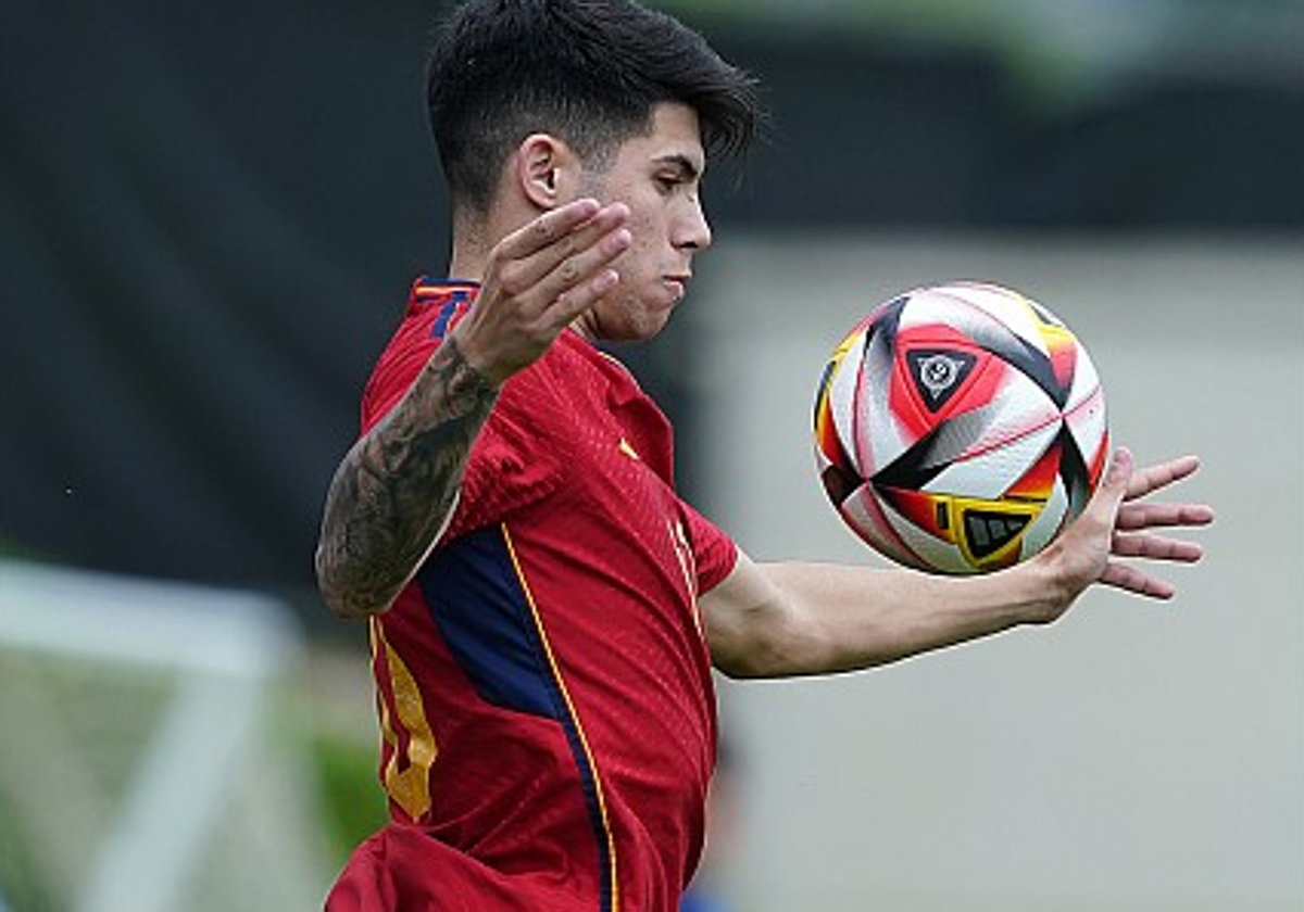 Antoñito Cordero, en el partido de este jueves en Las Rozas (Madrid) con la sub-18.