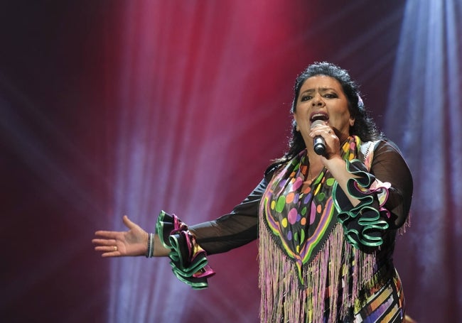 María del Monte durante un concierto en el Auditorio Municipal de Málaga.