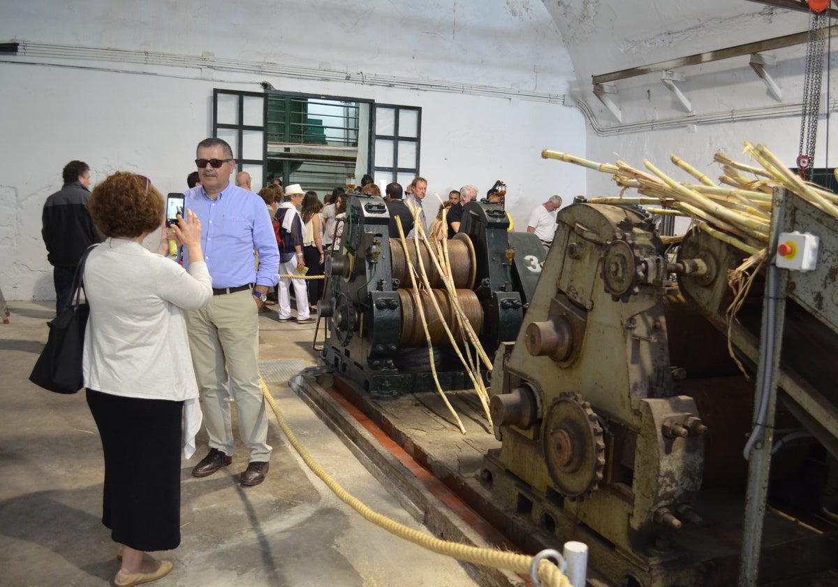 Imagen de una edición anterior de las visitas al interior de la fábrica de Frigiliana.