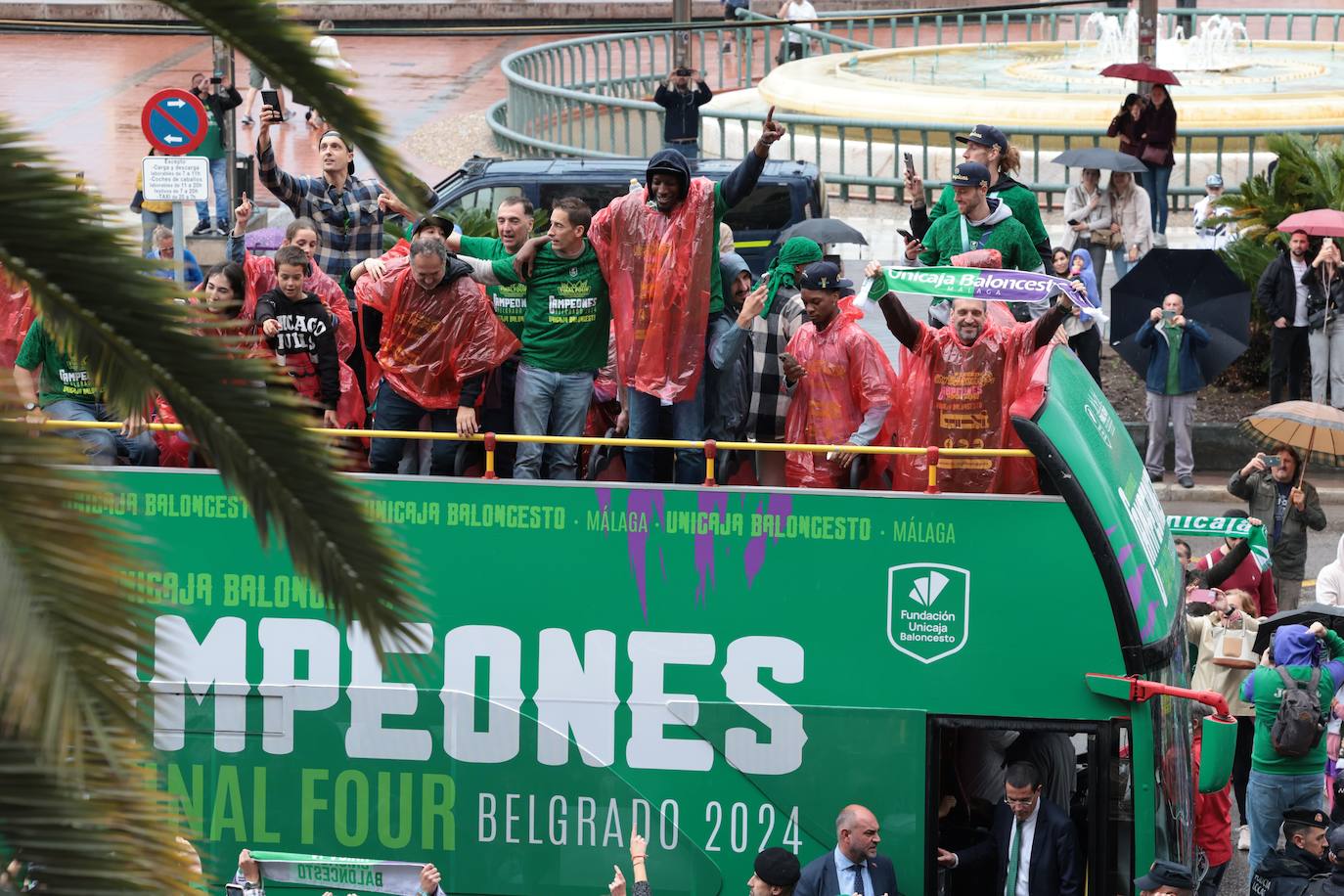 El Unicaja celebra el título de la Champions League en Málaga