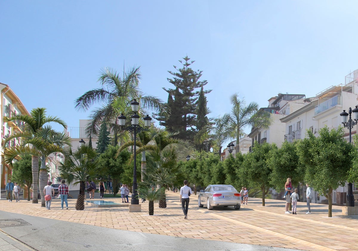 Recreación virtual de la futura avenida de España, conforme al proyecto del Ayuntamiento.