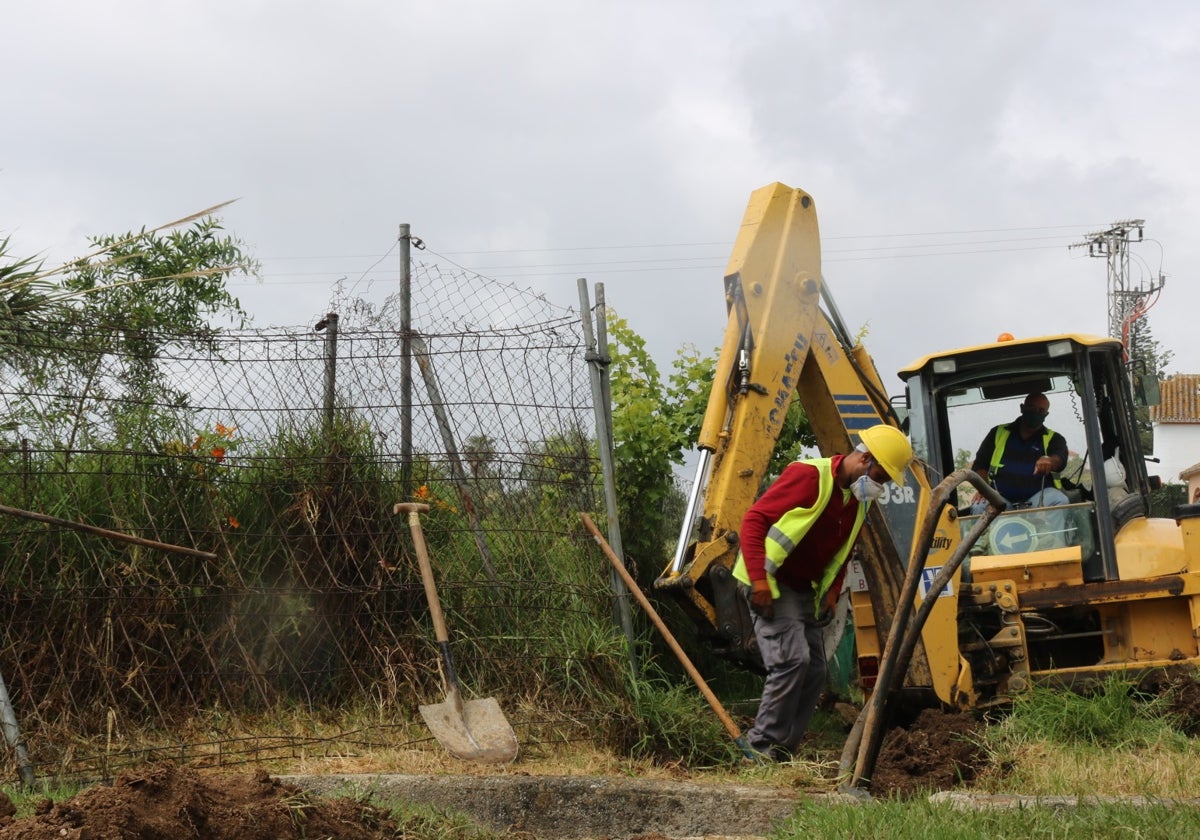 Obras en la urbanización El Coto, en una imagen de archivo.