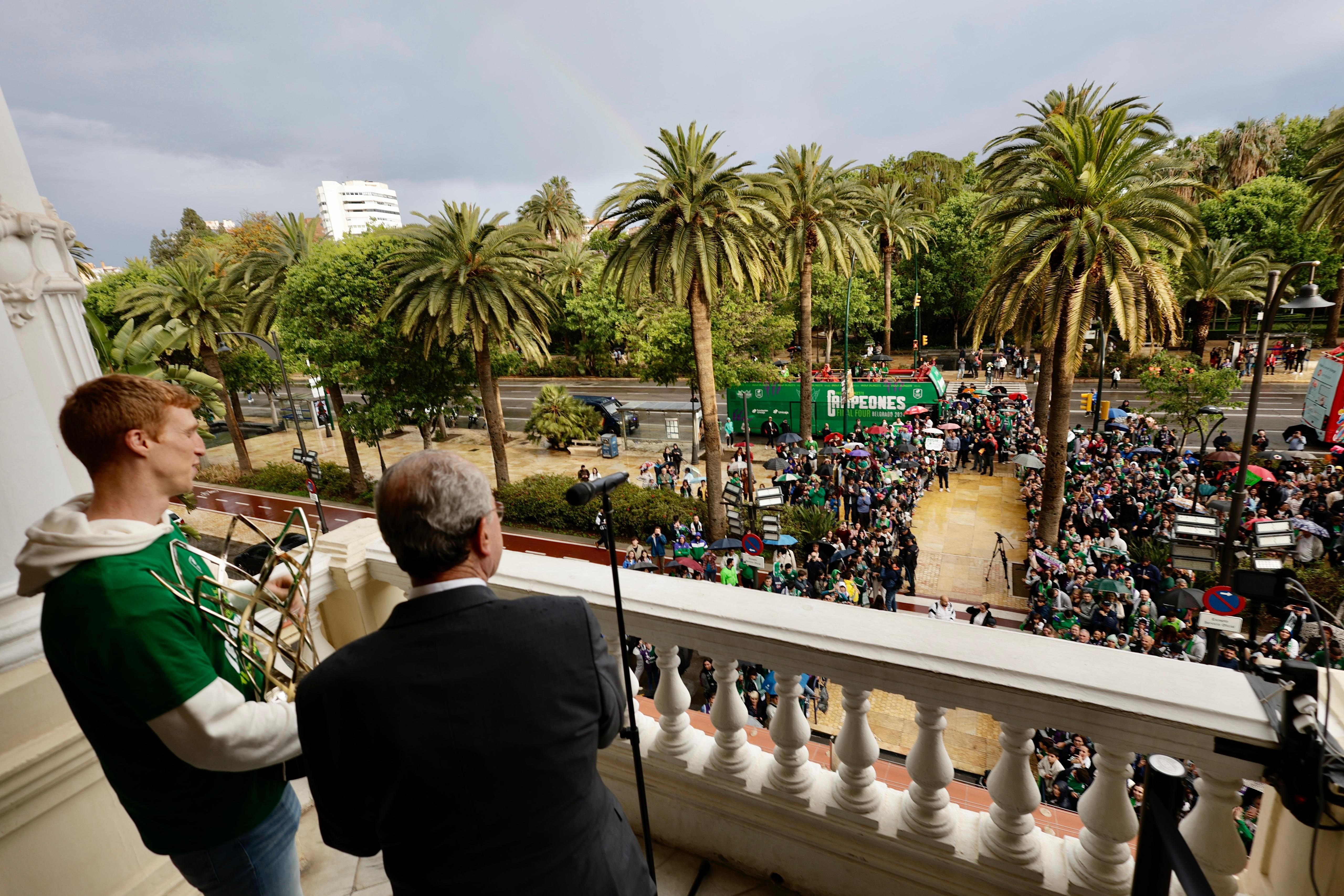 El Unicaja celebra el título de la Champions League en Málaga